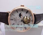 Copy IWC Portofino Moonphase White Dial Rose Gold Bezel Watch